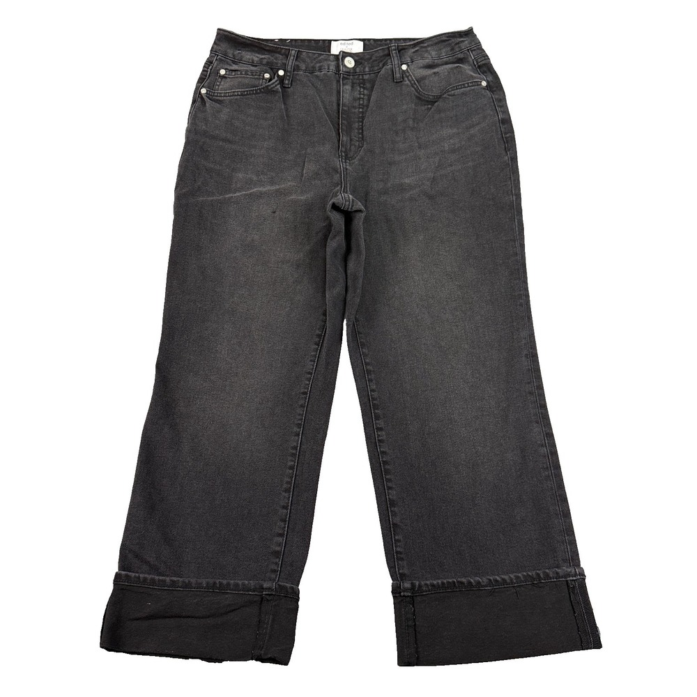 Edited by Hunter McGrady Women's Size 10‎ Cuffed Wide Leg High Rise Jean NWOT